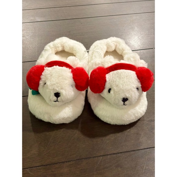 Wondershop Other - Wondershop Target Kids Polar Bear Earmuff Slippers White XL 11-12 Holiday